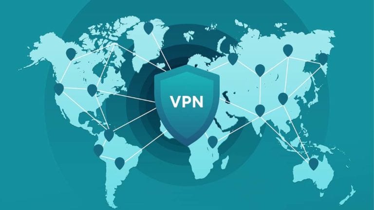 VPN and world map