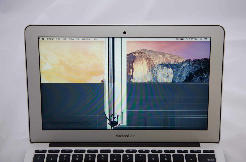 Cracked MacBook Air screen