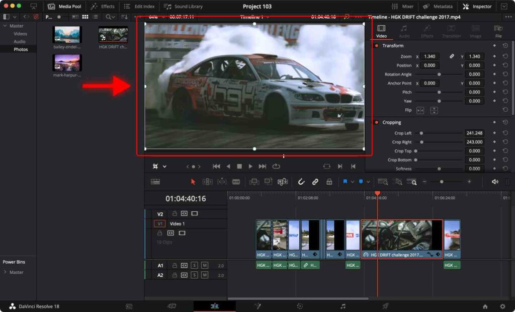 How To Crop Or Split Screen A Video In DaVinci Resolve - Created Tech
